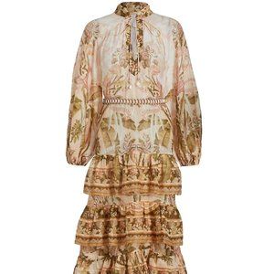 Zimmermann Lyre Tiered Maxi Dress